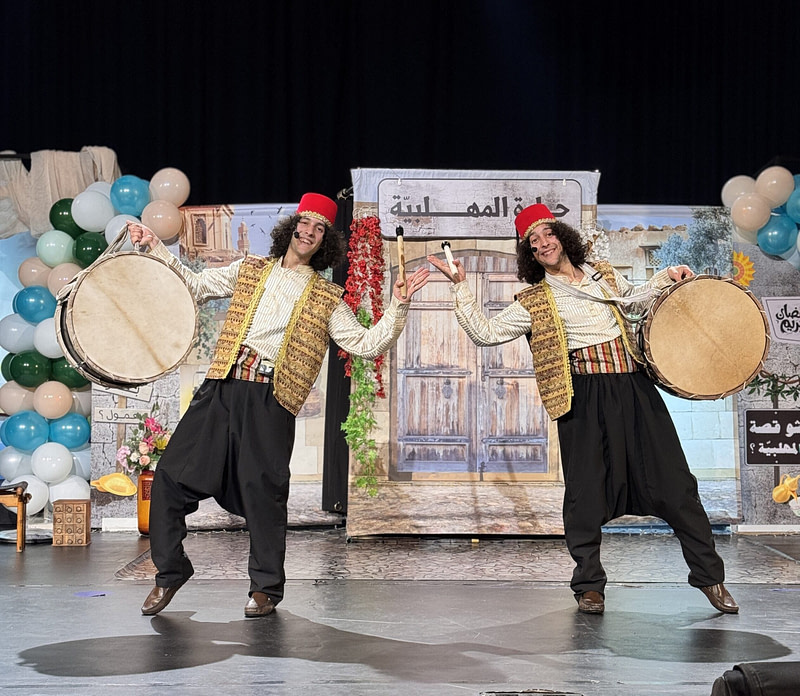 Ramadan Show with Ramadan Drummers (مسحراتي) Sultan and Hamid on stage مسرحية رمضانية